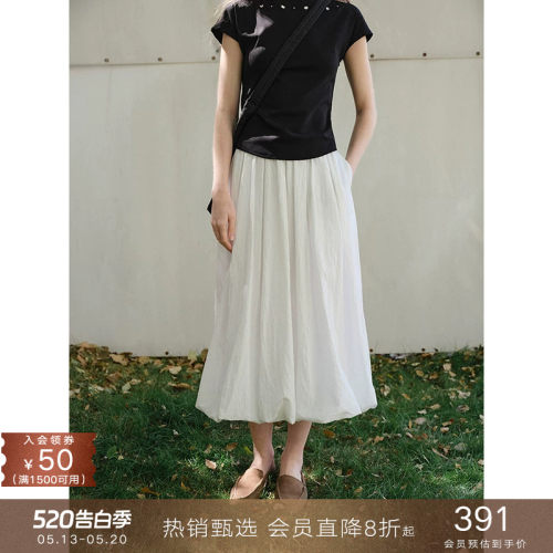 popchrio蓬松轻盈膨膨云朵长裙