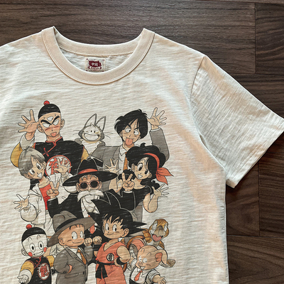 谢先绅日系复古龙珠竹节棉T恤