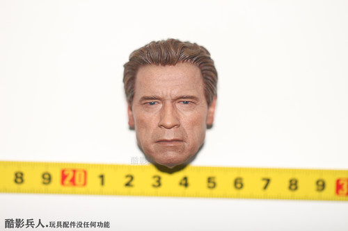 原装 HotToys HT终结者 创世纪 阿诺施瓦辛格T800 头雕 兵人 配件