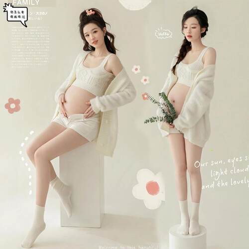 影楼新款孕妇拍照服装新中式复古温柔仙气孕妈摄影写真汉服摄影服