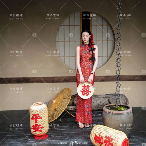 新中式晨袍女新娘敬酒服2026新款高端小众复古改良旗袍订婚礼服裙