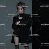 韩系气质高级感纯欲风少女黑色西装 影 影楼拍照主题艺术照摄影服装