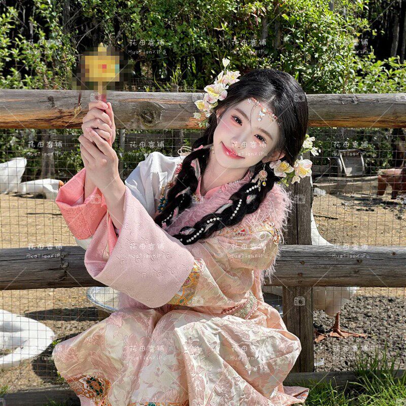 藏族藏服新款藏袍西藏民族云南清新少女旅拍写真摄影丽江服饰服装