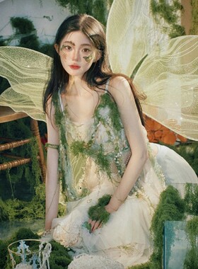 森系绿野仙踪梦幻精灵天使少女写真主题影楼时尚外景旅拍摄影服装
