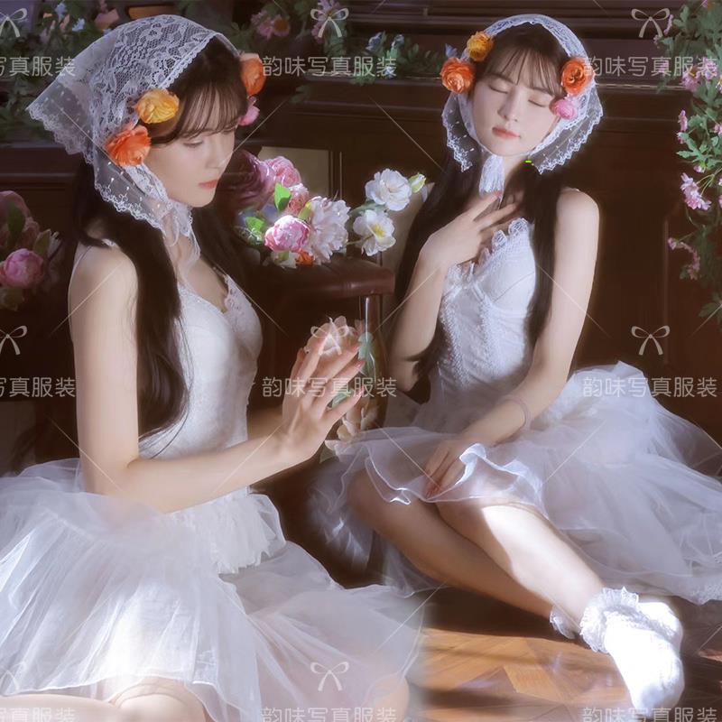 影楼主题个人写真韩系杂志个人形象照粉色西装甜美氛围艺术照服装