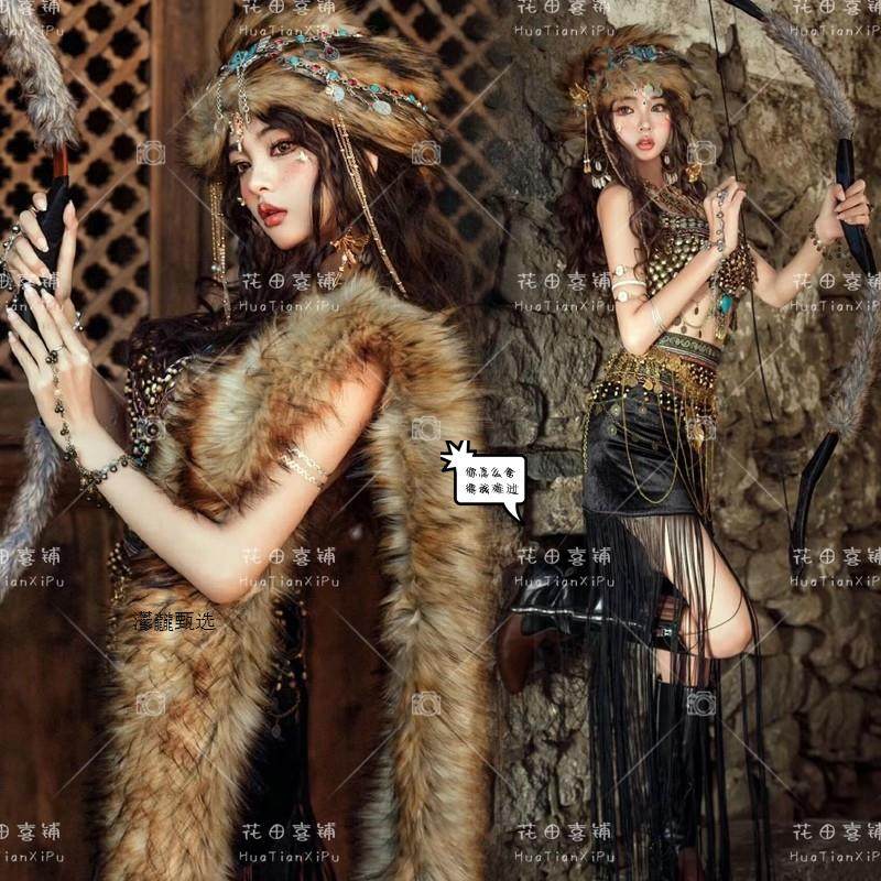 云南大理丽江民族风旅拍服装西域公主写真服西藏藏族藏袍摄影服饰