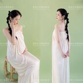 唯美油画风孕妈摄影艺术照孕妇照服衣服 影楼法式 孕妇拍照服装 新款