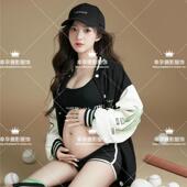 运动风棒球服艺术照摄影写真主题拍摄服饰 韩版 影楼孕妇照服装 新款