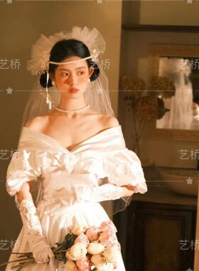 影楼主题法式复古婚纱喜嫁港风怀旧拍照宫廷礼服个人写真摄影服装