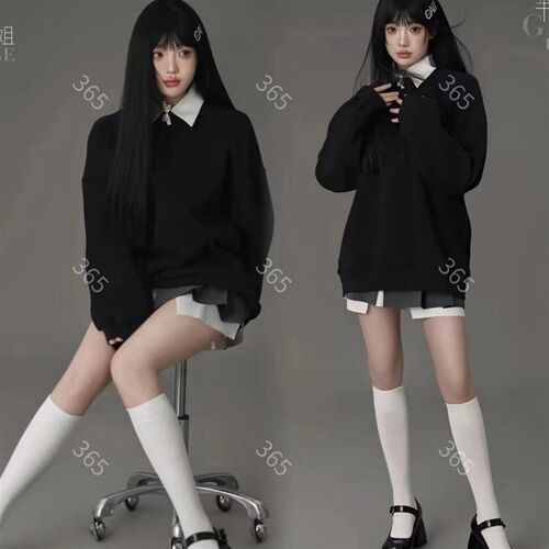 韩系学院风甜酷杂志写真照相馆新款少女肖像美式复古艺术照摄影服