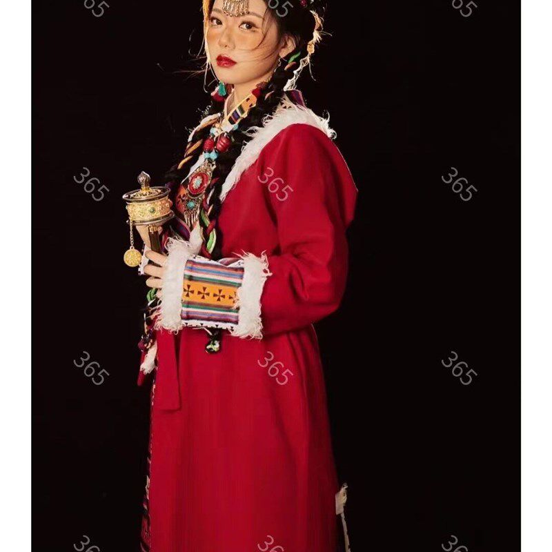 影楼新款藏族服装女藏袍西藏旅游少数民族风旅拍少女写真藏式服饰