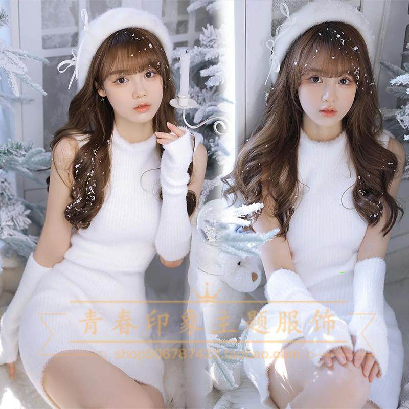 影楼展会新款形象照圣诞杂志街拍女西装个人艺术照主题写真摄影服