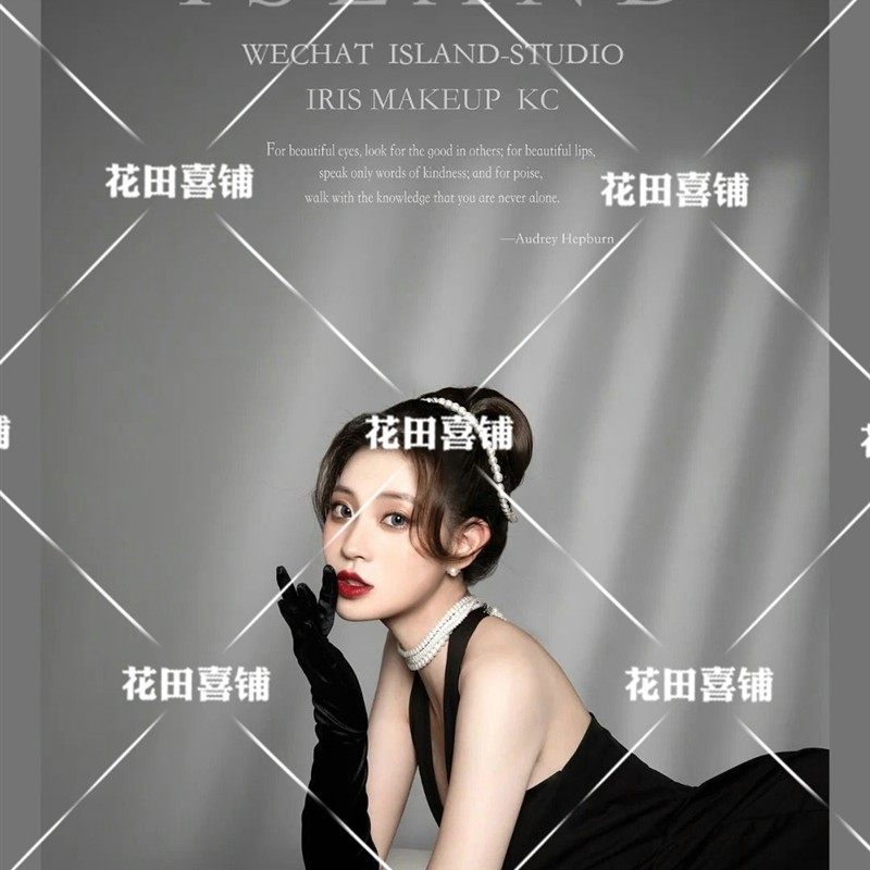 影楼写真主题服装新款夏季法式赫本风轻奢小礼服拍照女封面艺术照