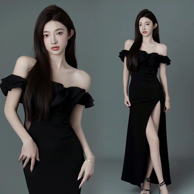 新款影楼拍照主题服装情侣花朵抹胸拖尾旅拍彩纱森系城堡婚纱礼服