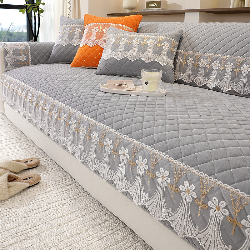 新款加厚雪尼尔沙发垫四季通用防滑坐垫子直排三座一贵妃脚踏定做