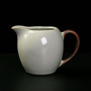 米黄汝窑美人公道杯功夫茶具陶瓷茶海匀杯家用茶道网红分茶器公杯