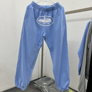 Corteiz恶魔岛INS秋冬印花纯棉加绒束脚裤男女宽松休闲运动裤卫裤