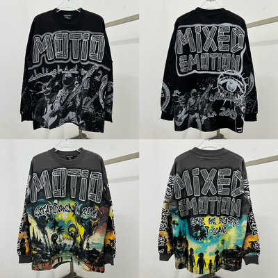 MIXEDEMOTION美式宇航员印花T恤