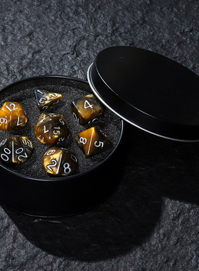 跑团骰子星光系列coc多面10二十面龙桌游dnd4亚克力20面6数字色子