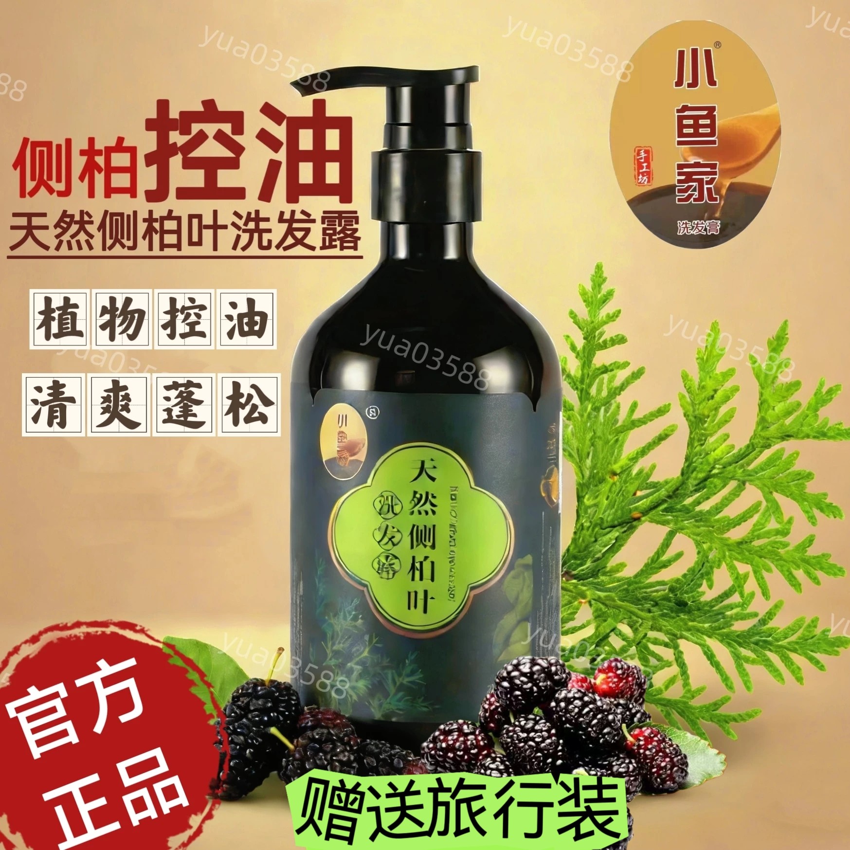 小鱼家天然侧柏叶洗发露植物洗发控油蓬松防脱黑发固发,美发护发/假发,洗发水,淘宝优惠券,粉丝福利购,淘宝优惠卷