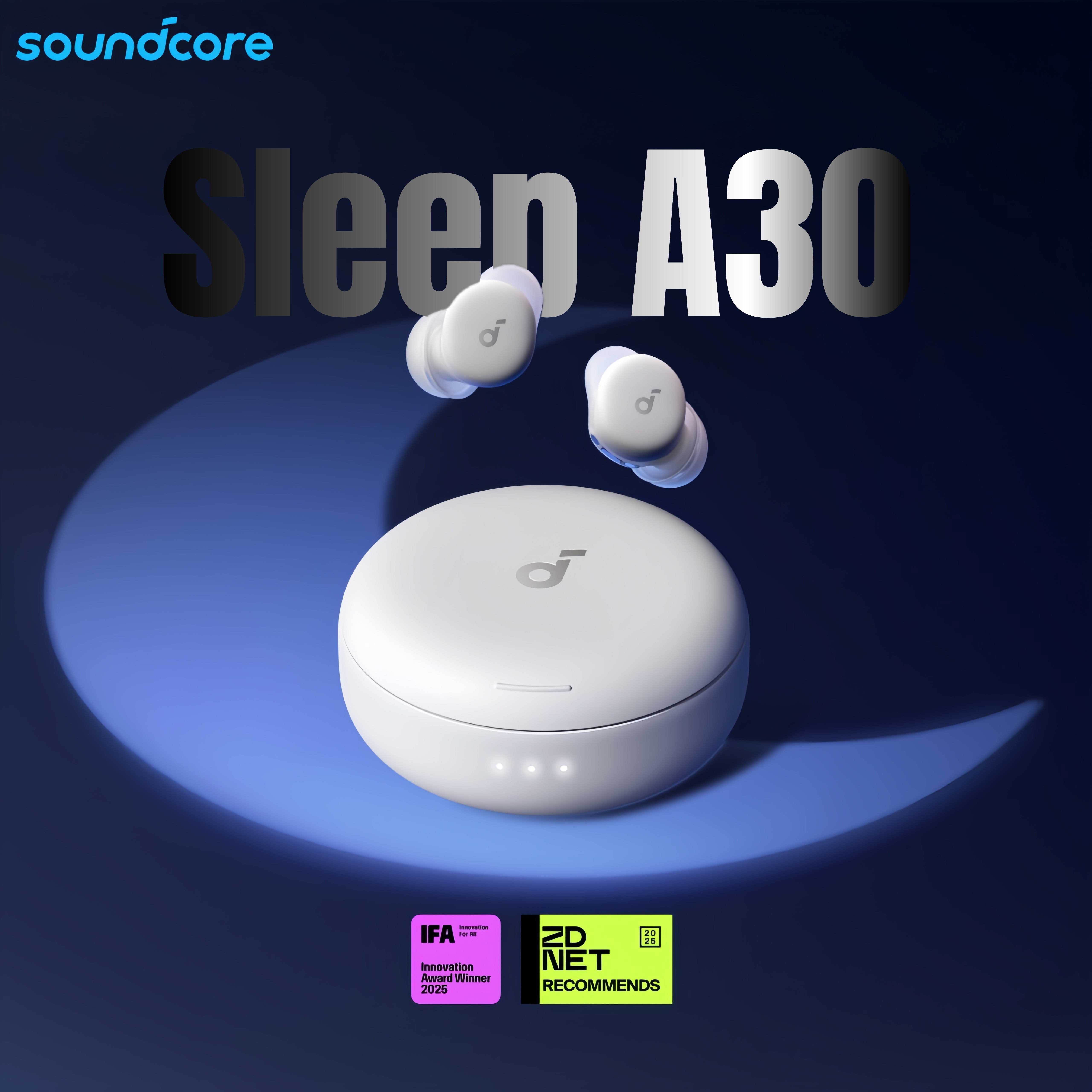 声阔Soundcore二代深睡舱A30马思纯助睡眠耳机蓝牙无线带主动降噪