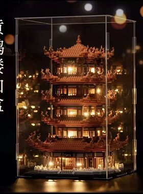 黄鹤楼积木地狱级难度10000颗粒新款乐高男孩拼装玩具生日礼物