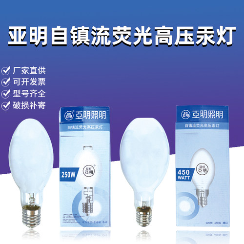 亚明自镇流荧光高压汞灯250W450W