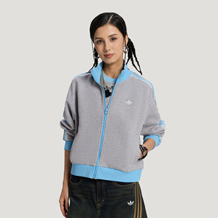阿迪达斯女子蕾丝花边休闲运动夹克外套针织上衣LF2335
