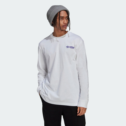 Adidas/阿迪达斯LONGSLEEVE GRAPHIC TEE 宽松运动长袖T恤HT1661