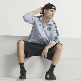 Adidas/阿迪达斯正品意大利队足球休闲文化漏斗领夹克外套JY9630