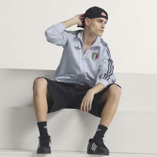 Adidas/阿迪达斯正品意大利队足球休闲文化漏斗领夹克外套JY9630