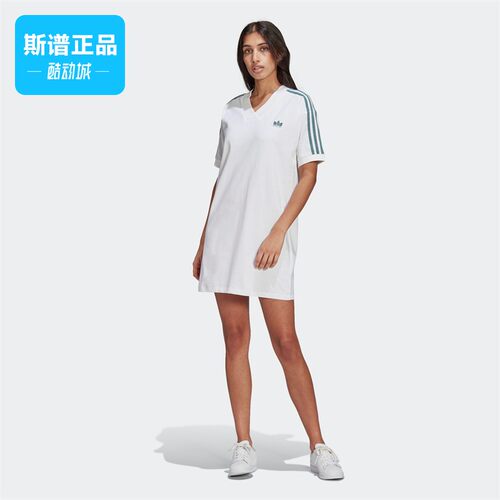 阿迪达斯宽松女子休闲连衣裙