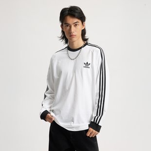 Adidas/阿迪达斯三叶草男装运动修身长袖圆领T恤IA4877 IA4879