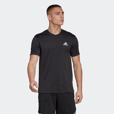 阿迪达斯运动短袖男2025夏季弹力速干训练服透气健身T恤HT9052