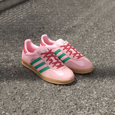 adidas三叶草 GAZELLE 女子经典复古运动休闲鞋德训鞋 JI2713