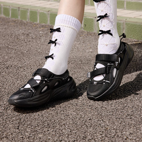 Adidas阿迪达斯超轻稳定缓震回弹魔术贴厚底鞋JS4582