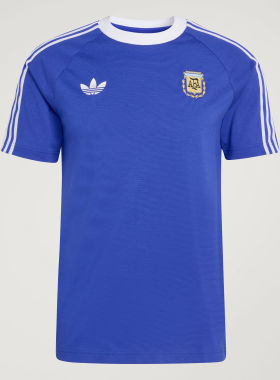 Adidas/阿迪达斯正品阿根廷队复古足球休闲文化修身短袖T恤JZ6307