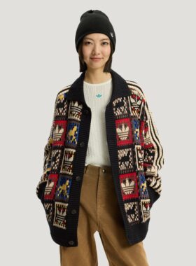 Adidas/阿迪达斯正品男女新年慵懒风针织宽松毛衣开衫外套KR2801