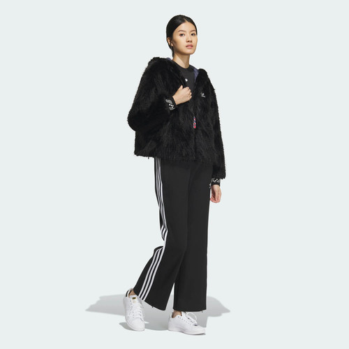 Adidas/阿迪达斯马思纯同款人造毛皮运动连帽夹克外套IX4226