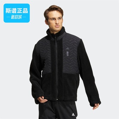 Adidas阿迪达斯男武极系列仿羊羔绒运动休闲宽松夹克外套 HN8958