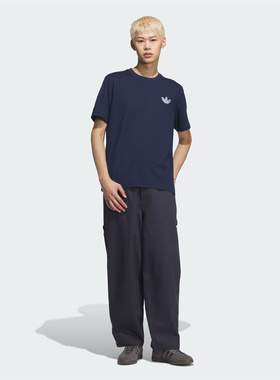 Adidas/阿迪达斯男女同款休闲运动短袖T恤KC3120  KC3121 KC3122