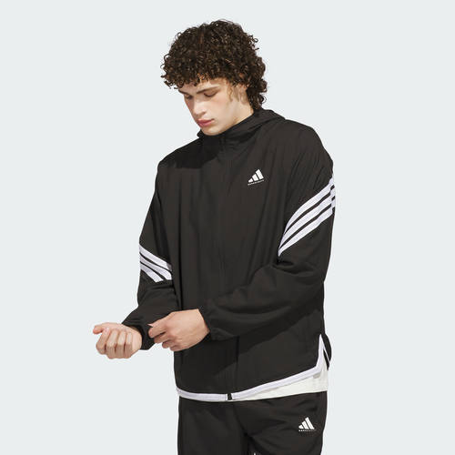 Adidas/阿迪达斯CRAZYLITE JKT 速干篮球运动连帽夹克外套KA9896