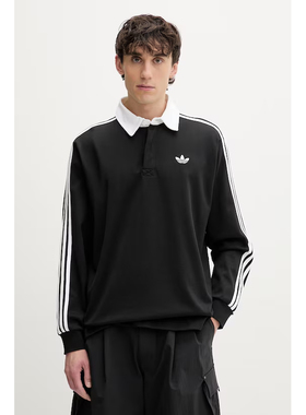 Adidas/阿迪达斯正品3S PL男子橄榄球风休闲宽松长袖POLO衫KE3576