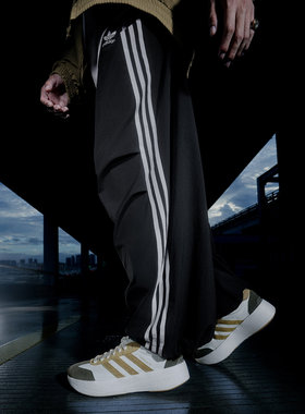 Adidas阿迪达斯三叶草男女宽松运动裤爆款2026新款秋伞兵裤KC2638