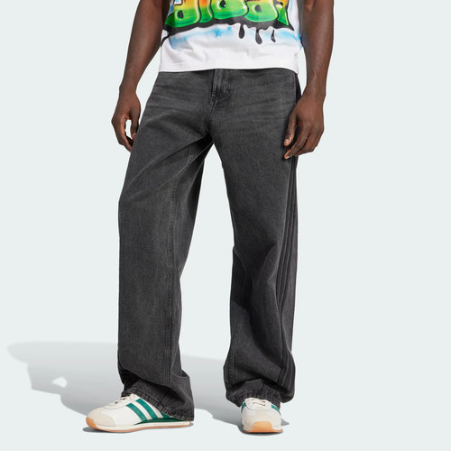 Adidas/阿迪达斯DENIM JEANS 复古纯棉牛仔运动扭扭裤JY6291