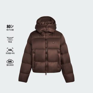 KG4904 KG4905 阿迪达斯三叶草短款 羽绒服女连帽保暖蓬松休闲外套