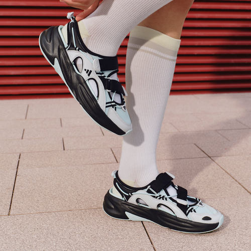 Adidas/阿迪达斯正品OZWAVE SANDAL女士魔术贴经典厚底凉鞋KH5741