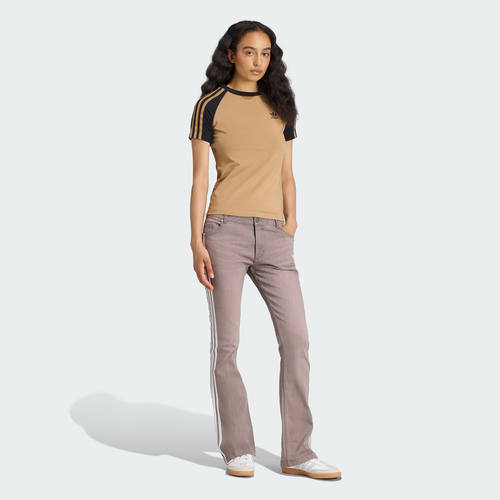 Adidas/阿迪达斯SLIM DENIM 牛仔修身耐磨运动喇叭裤KE9803