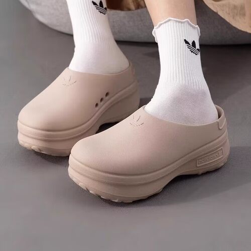 Adidas阿迪达斯AdiFOM男女鞋厚底增高夏季新穆勒休闲拖鞋 IE7052