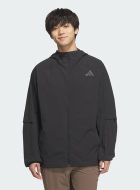 Adidas/阿迪达斯正品男子凉感运动休闲连帽夹克外套KB5157